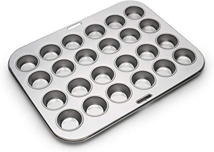 Fox Run 4866 Mini Muffin Pan, 24 Cup, Stainless Steel