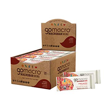 GoMacro MacroBar Mini Organic Vegan Protein Bars, Cashew Caramel, 0.90 Ounce, 24 Count