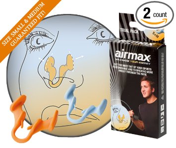 Breathe better with this nasal dilator from Airmax | This dilator ease breathing more effective than nasal strips. Developed to get more airflow during sports | Small & Medium | Guaranteed fit!