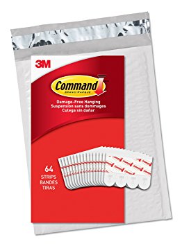 Command Small Refill Strips, White, 64-Strips (GP022-64NA) - Easy to Open Packaging