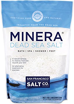 Minera Dead Sea Salt, 5lbs Coarse. 100% Pure and Certified. Natural Treatment For Psoriasis, Eczema, Acne And More