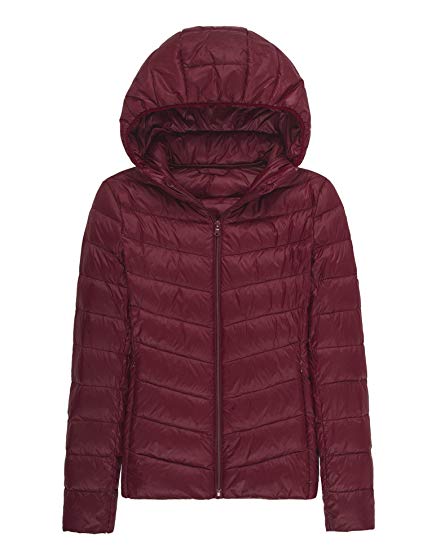 CHERRY CHICK A Jacket for 3 Season Women's Ultra-Light Down Jacket with Hood