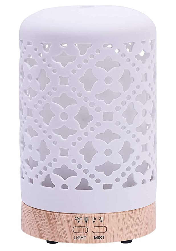 Ceramic Essential Oil Diffusers, Aromatherapy Diffusers Cool Mist Humidifier for Home Office Bedroom, BPA-Free（Medallion）