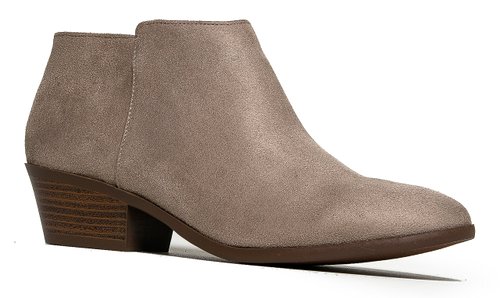 Western Ankle Boot- Cowgirl Low Heel Closed Toe Casual Bootie - Comfortable Walking Slip on Boot by J. Adams