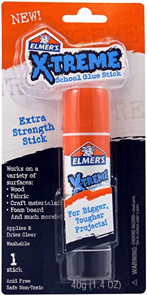 Elmer's X-TREME Extra Strength Washable School Glue Stick, 1.4-Ounces, Single Stick Stick (E590)