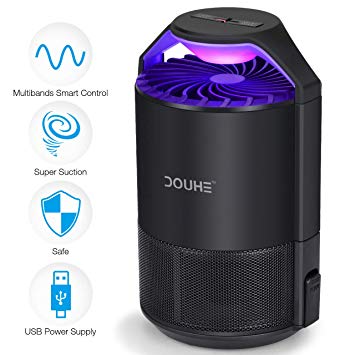 Douhe Indoor Insect Trap - Fruit Fly, Gnat, Mosquito Killer, Bug Zapper, Insect Killer - UV Light Insect Repellent, USB Charge- Child Safe, Non-Toxic, No Radiation - Camping and Home