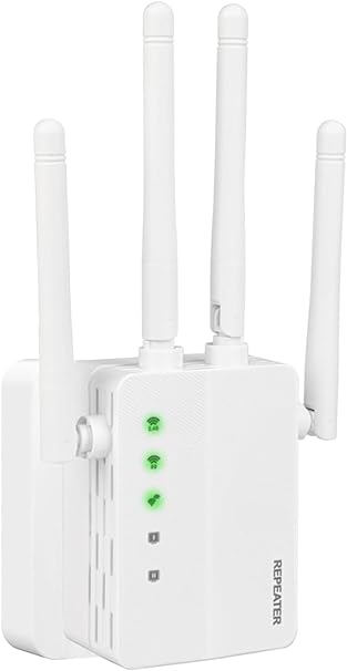 WiFi Extender, 5G 1200Mbps Dual Band Extenders Signal Booster for Home, Device Servers Covers Up to 7000 Sq.ft and 20 Devices, Wireless Repeater with Ethernet (White)