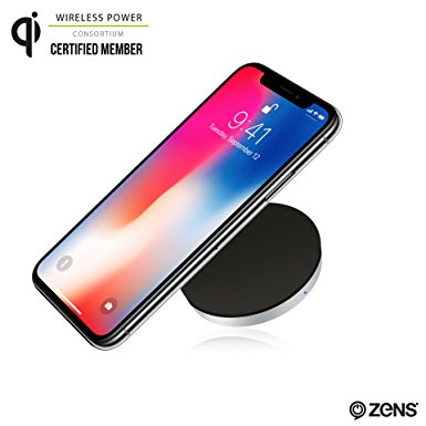 Wireless Phone Charger Pad by ZENS | Enables Wireless Qi Charging | Works with new iPhone 8/8 /X, Samsung Galaxy S6, S7, S8, Nexus, Note 7/8, Android, and all other Qi enabled devices