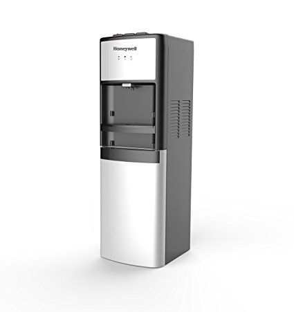 Honeywell HWB1083S 39-Inch Commercial Grade Freestanding Water Cooler Dispenser, Hot, Room and Cold Temperatures with 3 Tray Positions and Cabinet, Stainless Steel