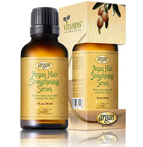 Argan Oil Hair Strengthening Serum - Unique Herbal Oils Complex - Conditions, Repairs & Promotes Healthy Growth & Shine Gloss for All Hair Types
