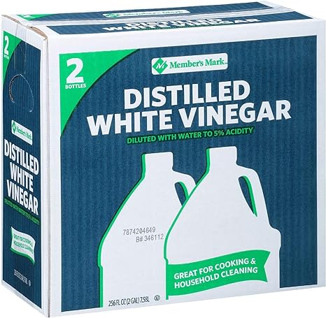 2 Pack Distilled White Vinegar Jug, Total 2 gal