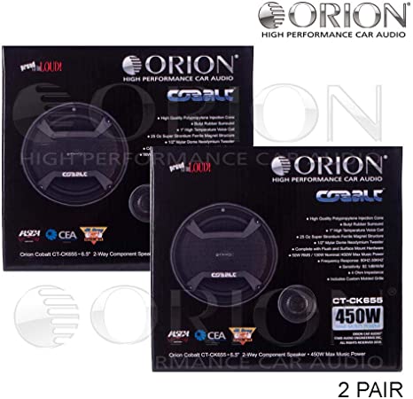 Two Pair for ORION CAR AUDIO CTK-655 6.5" Component Set CAR Speakers