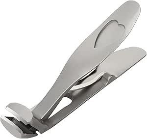 Sherum Clipmaster Pro, Cumuul Clipmaster Pro, Sherum Nail Clipper for Seniors, Ergonomic Angled Head Senior Toenail Clipper, Large Angled Head Toenail Clippers with Wide Opening (Silver)