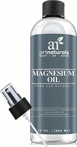 Art Naturals Magnesium Oil 355ml - Best Natural Deodorant - Reduces Migraines | Sore Muscle and Joint Relief