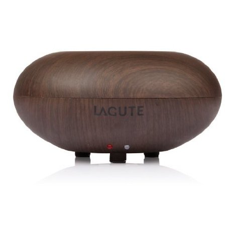 Lagute Bois Series 140ML Aromatherapy Essential Oil Diffuser Ionizer Air Humidifier Wood Grain Style Super Fine and Smooth Mist Version Dark Wood Grain - Apple Shape