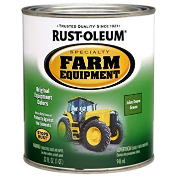 Rust-Oleum 7435502 Specialty Farm Equipment Brush On Paint, Quart, John Deere Green