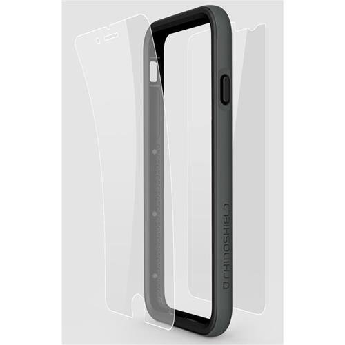 RhinoShield CrashGuard Slim Impact Bumper Bundle for iPhone 6/6s, Black (Includes: Bumper, Front Screen Protector)