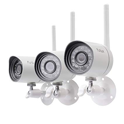 Wireless Security Camera System (3 Pack), Smart Home HD Indoor Outdoor WiFi IP Cameras with Night Vision, Cloud Service Available