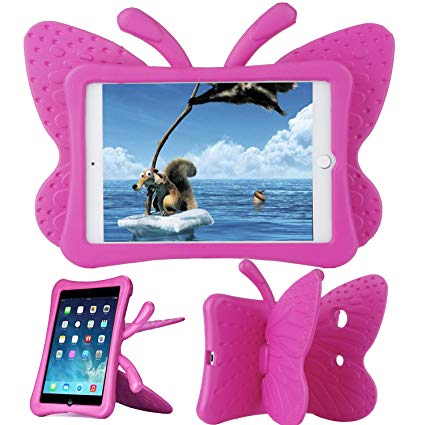 Xboun Butterfly Series EVA Shock Proof Protective Case for Apple iPad Mini 1/Mini 2/ Mini 3 - Rose