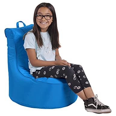 Cali Paddle Out Sack Bean Bag Chair, Dirt-Resistant Coated Oxford Fabric, Flexible Seating for Kids, Teens, Adults, Furniture for Bedrooms, Dorm Rooms, Classrooms - French Blue