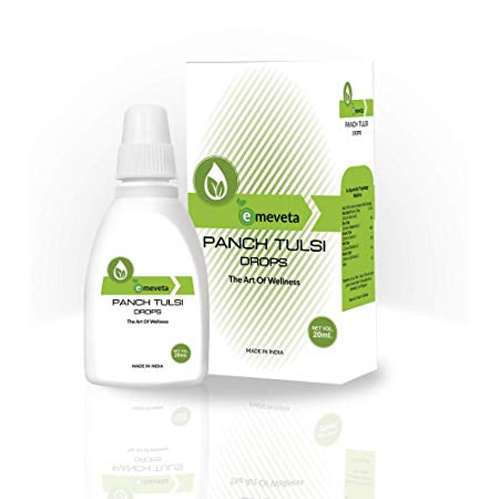 Emeveta Panch Herbal Organic Pure Tulsi Ark Drop For Healthy Immunity Booster / Antioxidant / Cough Cold - 20Ml