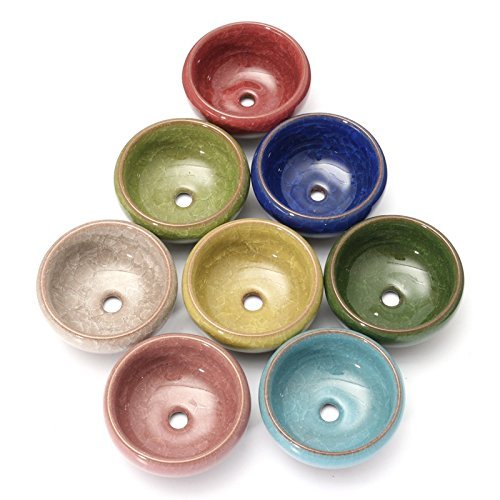 8 PCS 2.25 Inch Mini Ceramic small succulent Planter Pot Serial Cactus Planter Pot Flower Pot Container Planter