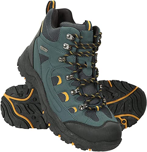 Mountain Warehouse Adventurer Mens Boots - Waterproof Rain Boots, Synthetic & Textile Walking Shoes, Added Grip Mens All Season Shoes - Footwear for Hiking & Trekking