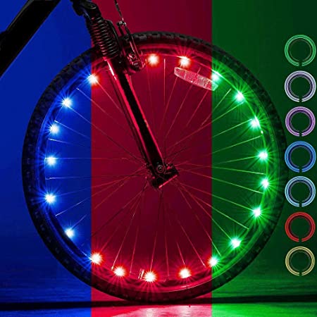 LEBOLIKE Bike Spoke Light Waterproof Colorful LEDs Bike Wheel Lights for Bicycle Wheel Spoke Decorations