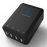 iXCC  Quad USB 4 Amp 20 Watt SMART High Capacity High Power AC Travel Wall Charger - ChargeWise tm Technology High Speed Charging for Apple iPhone 6 6 plus 5s 5c 5 iPad Air 2 iPad Air iPad mini 3 iPad mini 2 iPad mini Samsung Galaxy S6  S6 Edge  S5  S4 Note Edge  Note 4 Note 3 Note 2 the new HTC One M8 M9 Google Nexus and More Black