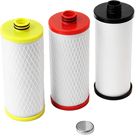 Aimasi Water Filter For Aq-5300r 3-Stage Under Counter Replacement Filter Cartridges,Red, Yellow,/Black