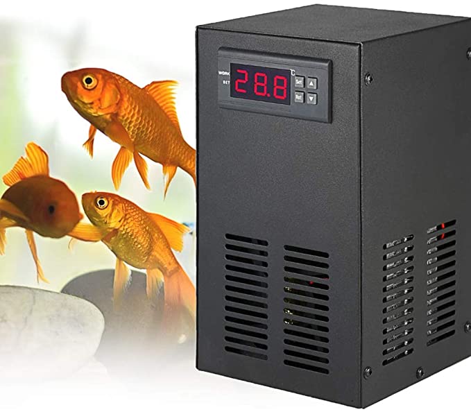 Aquarium Water Chiller&Heater 9Gal Fish Tank Cooling&Heating System 20-30℃ for Water Grass/Crystal/Shrimp/Jellyfish/Coral (9Gal/35L, 20-30℃)