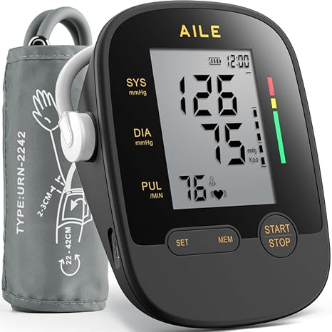 Blood Pressure Monitor for home use : AILE Blood Pressure Machine,Blood Pressure Cuff (8.7-16.5"Adjustable),Upper Arm Automatic BP Monitor,high Blood Pressure machine L Cuff,2*99 Memory,Easy to use