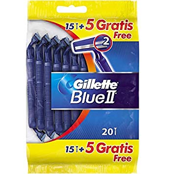 Gillette Blue II Disposable Razors, 20 Razors