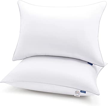 CozyLux Firm Pillows King Size Set of 2, Firm Supportive Bed Pillows for Sleeping 2 Pack, Hotel Quality Pillow with Down Alternative Fill for Side and Back Sleeper (20x36)