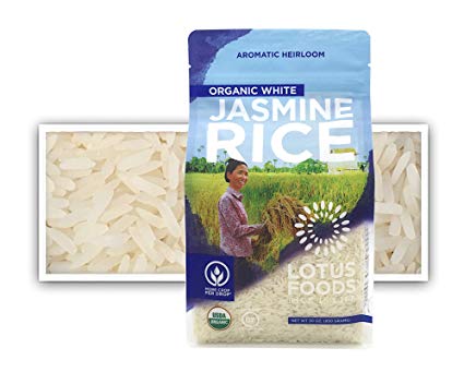Lotus Foods Organic White Jasmine Rice, 30 Oz (6Count)