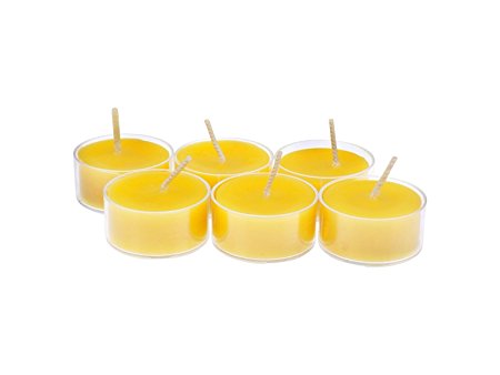 Elite Selection, 48 Count 100% Natural Pure Refined Beeswax Tea Light Candles, Smokeless Burning