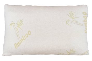 Bamboo Pillow - Firm Shredded Memory Foam - Stay Cool Removable Cover With Zipper - Hotel Quality Hypoallergenic Pillow Relieves Snoring Insomnia Asthma Neck Pain TMJ and Migraines Queen