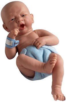 JC Toys 18504 La Newborn First Yawn 15-Inch Real Boy Vinyl Doll