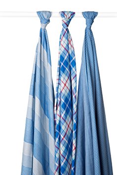 Henry And Bros. Baby Blankets For Girls, Soft Newborn Baby Blanket, Perfect Baby Gifts For Newborn Girls, True Blue, 3 X 100% Cotton Baby Wrapping Blanket