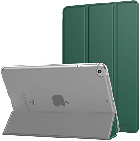 MoKo Case Fit New iPad Mini 5 2019 (5th Generation 7.9 inch), Slim Lightweight Smart Shell Stand Cover with Translucent Frosted Back Protector, with Auto Wake/Sleep - Pine Forest
