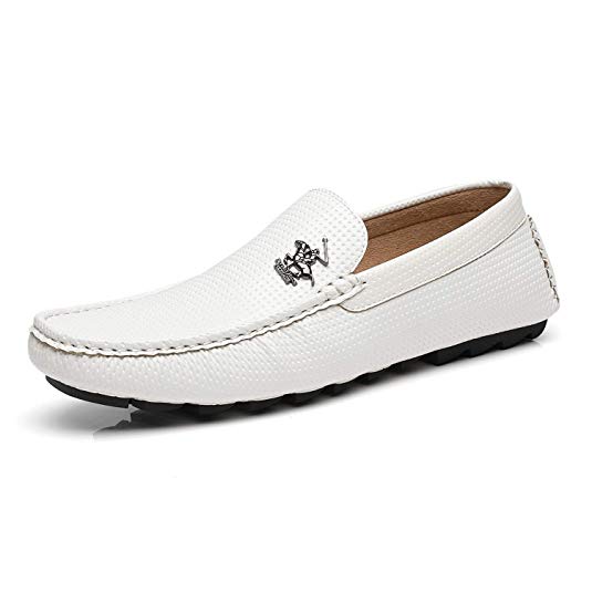 Beverly Hills Polo Club Men's Driving Shoes Slip-on Loafer Moccasin Textured Casual Lightweight Flat Boat Shoes for Men