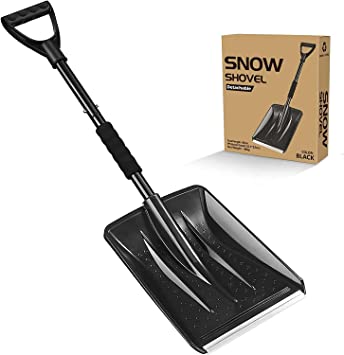 Snow Shovel for Car,Folding Emergency Snow Shovel with Aluminum Handle and Wide Blade Scoop,Lightweight Portable Snow Removel for Car Driveway, Camping and Outdoor