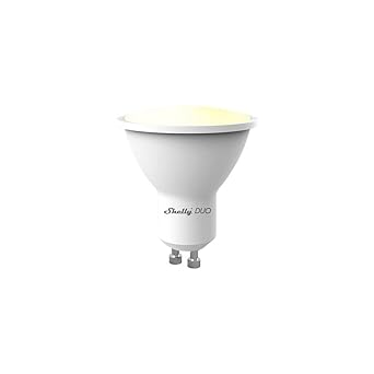 Shelly Duo Smart Home LED Glühbirne dimmbar GU10, Digitale Fernbedienung der Glühlampe per App & WLAN, kompatibel mit Alexa & Google Home, Wifi, 4.8W, 110V & 220V, Energiesparend, Warmweiß & Kaltweiß