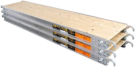 Metaltech 7ft.L x 19in.W Aluminum Platform with Plywood Deck 3-Pk. - Model Number M-MPP719K3