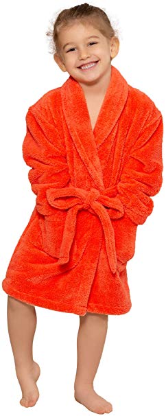 TowelnRobe Microfleece Plush Bath Robe for Boys - Turkish Kids Bathrobe