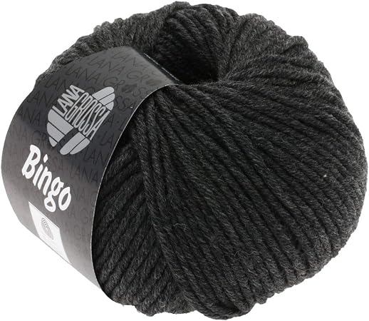 QQCherry Lana Grossa Bingo Melange, 04 Anthracite Yarn