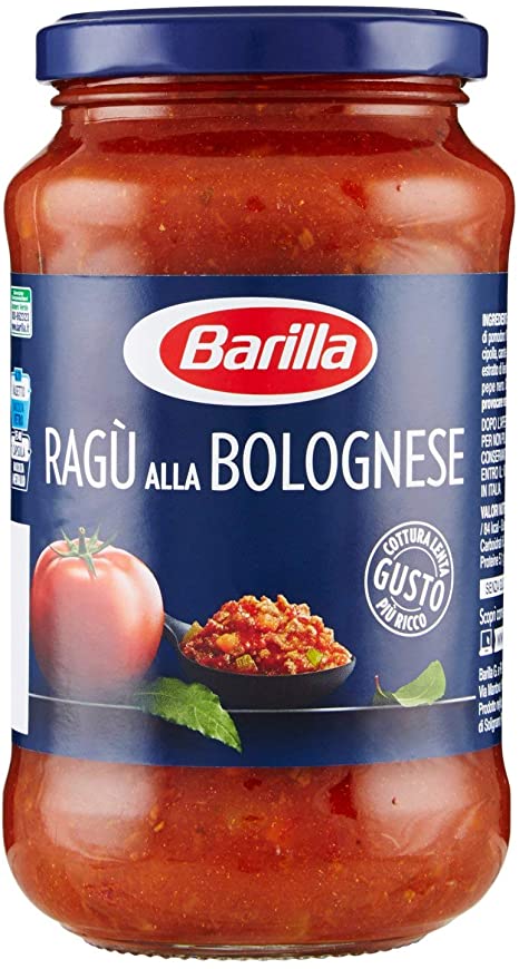 Barilla Sugo Ragù alla Bolognese, Salsa Pronta al Pomodoro Italiano e Carne Selezionata senza Glutine, 400g