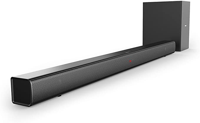 Philips Audio 2.1 Channel Soundbar Speaker with Wireless Subwoofer, Bluetooth Streaming and HDMI (ARC) Input (HTL1520B)