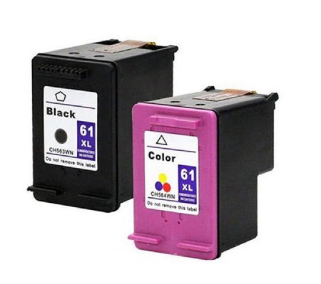 ESTON Remanufactured Ink Cartridge Replacement for HP 61XL Black & Color Ink Cartridges High Yield for HP Deskjet and Envy Printers 2 PACK
