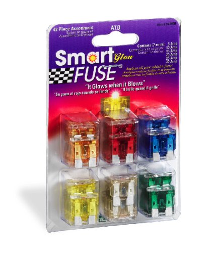 Littelfuse 00940400ZGLO Smart Glow Blade Style Assorted Multi-Pack Fuse - 42 Piece